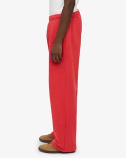 Organic Straight Leg Sweatpants - Red Tangerine