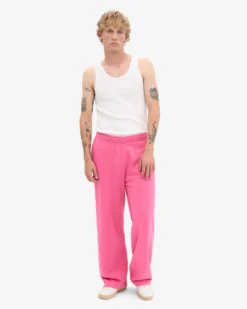 Organic Straight Leg Sweatpants - Bubblegum Pink