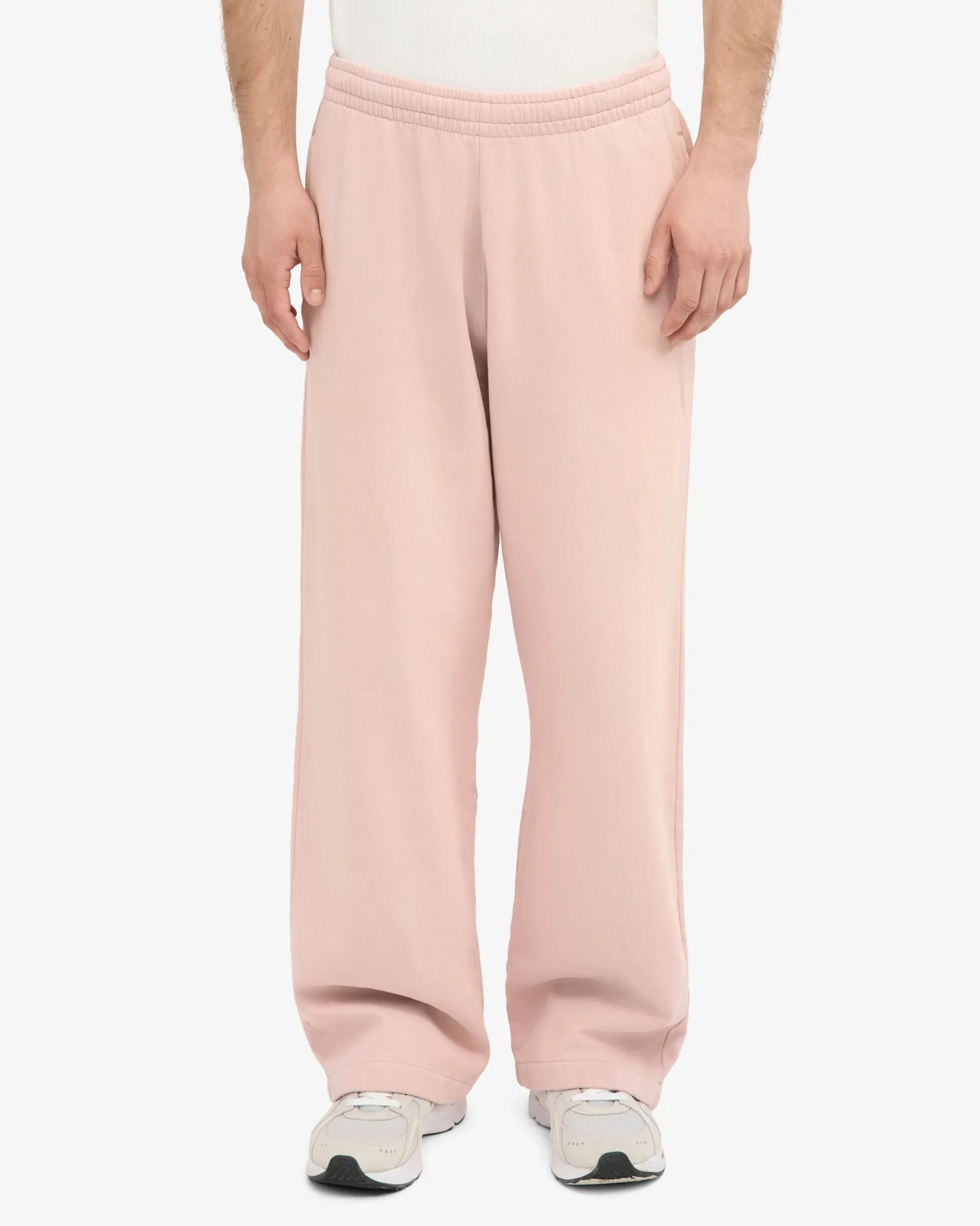 Organic Straight Leg Sweatpants - Faded Pink