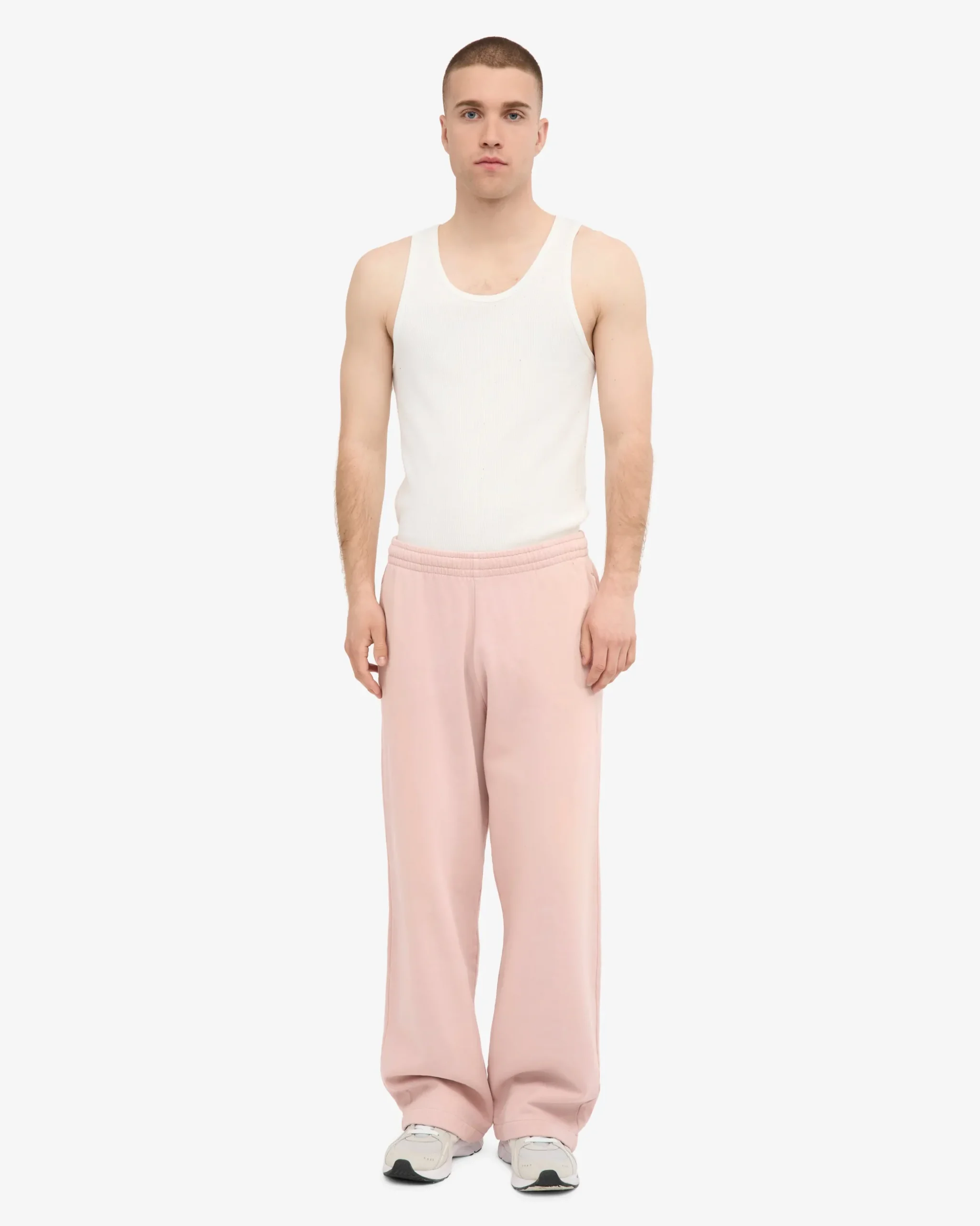 Organic Straight Leg Sweatpants - Faded Pink