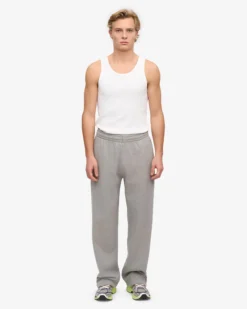 Organic Straight Leg Sweatpants - Heather Grey