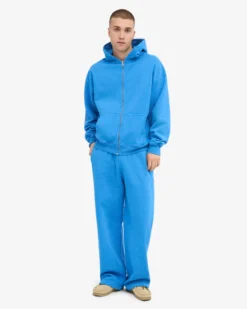 Organic Straight Leg Sweatpants - Pacific Blue