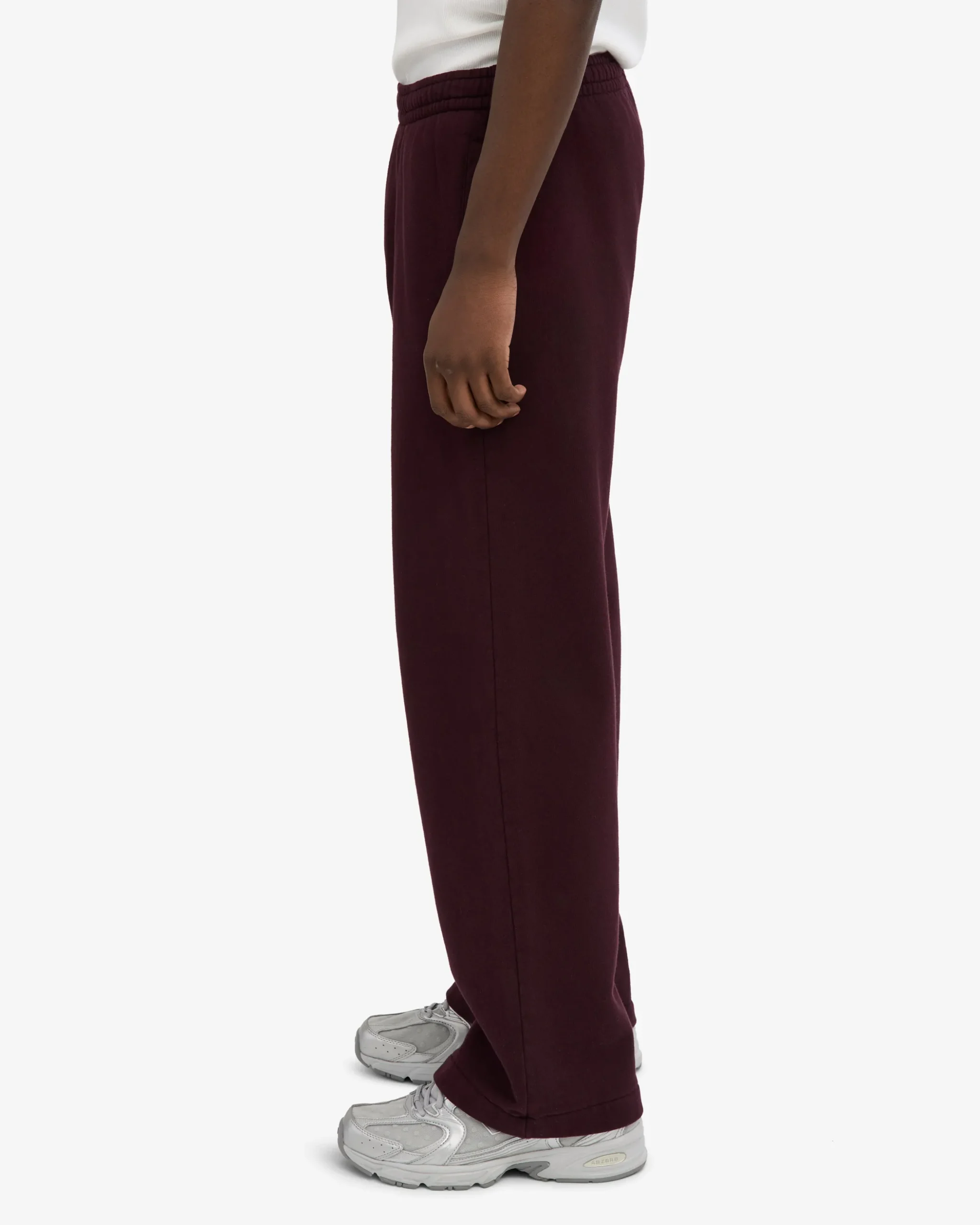 Organic Straight Leg Sweatpants - Oxblood Red