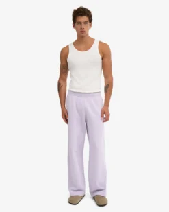Organic Straight Leg Sweatpants - Soft Lavender