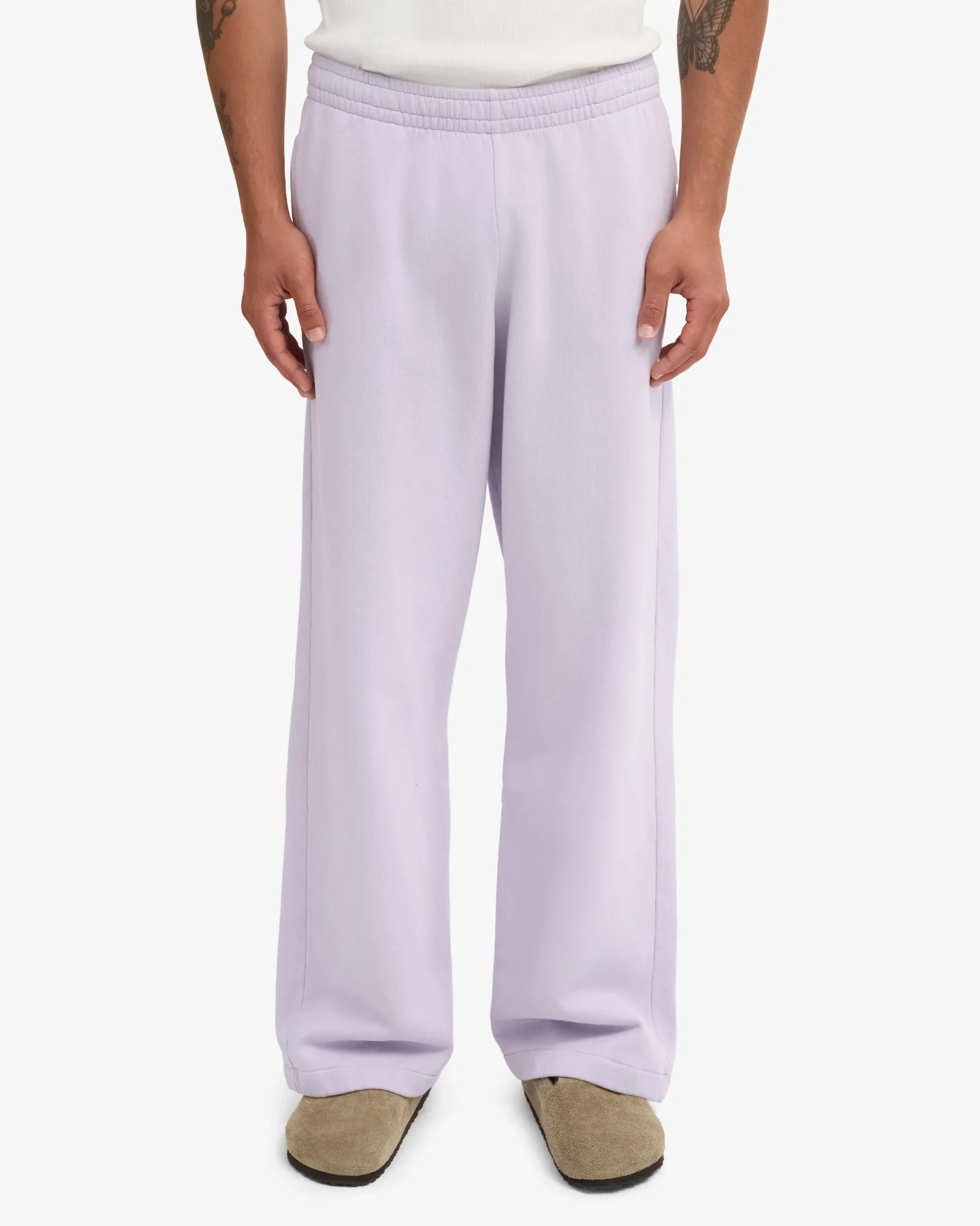 Organic Straight Leg Sweatpants - Soft Lavender