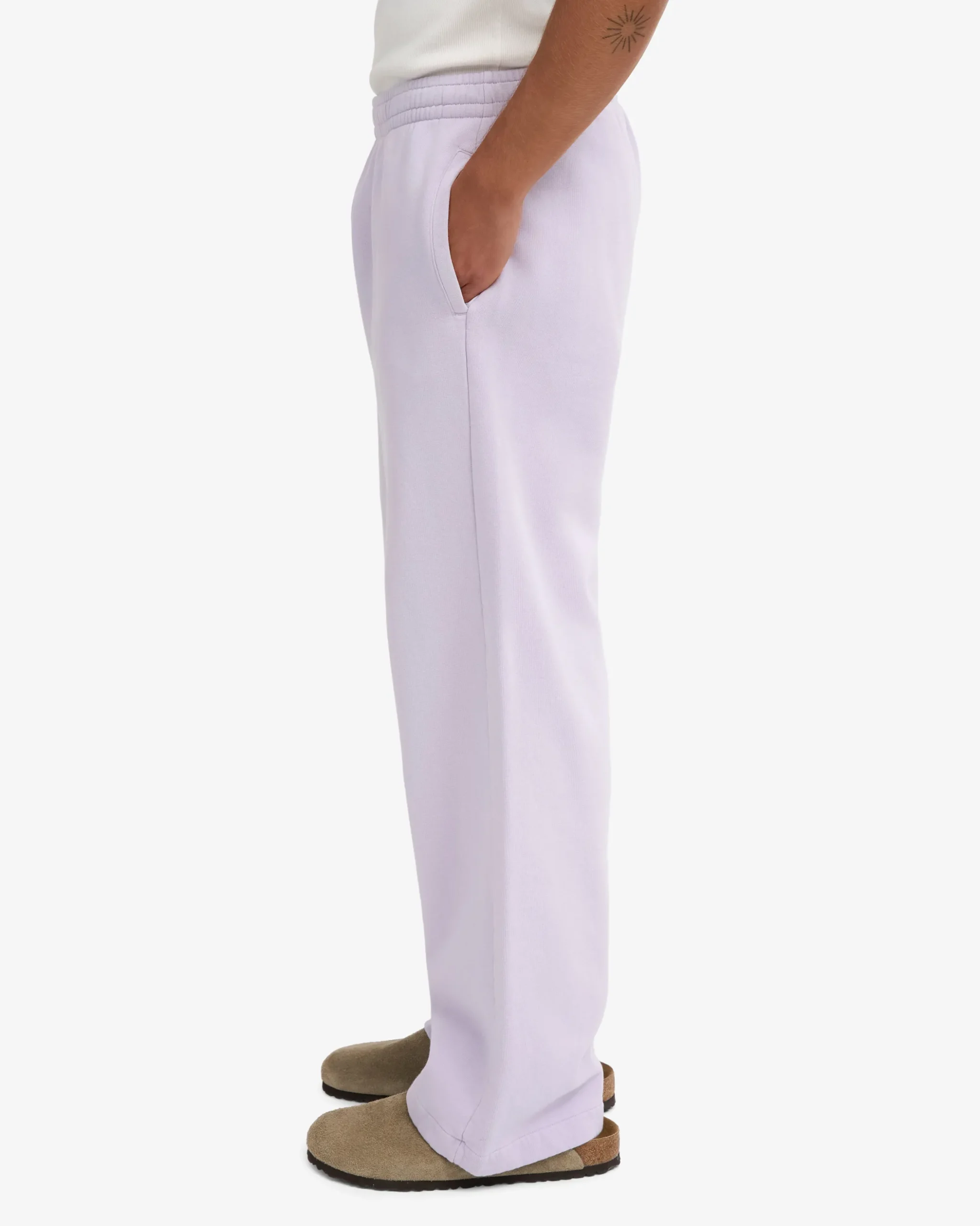 Organic Straight Leg Sweatpants - Soft Lavender