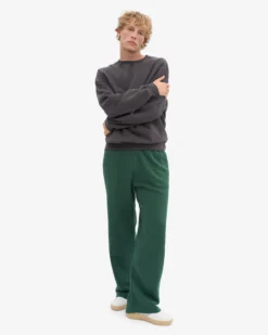 Organic Straight Leg Sweatpants - Emerald Green