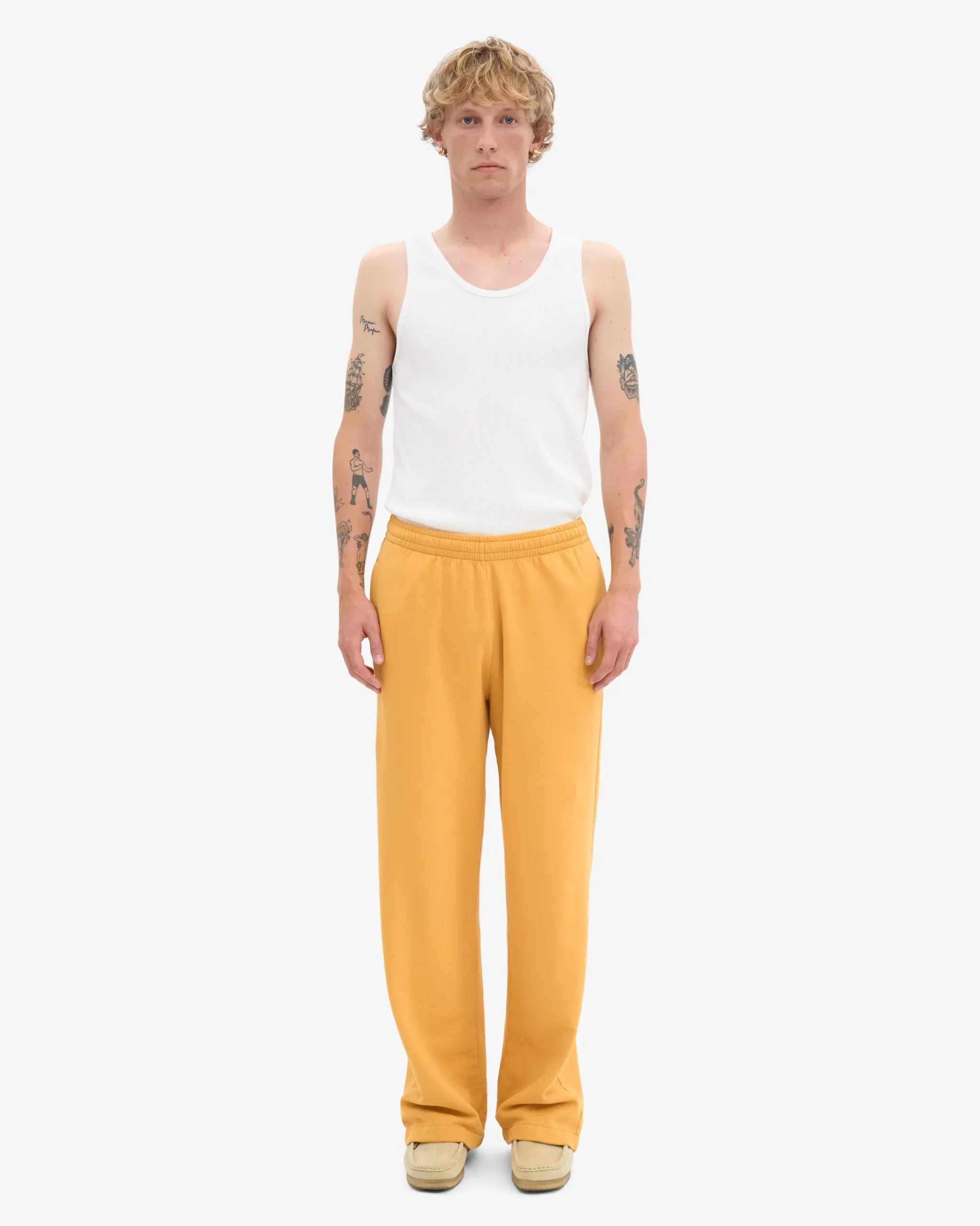 Organic Straight Leg Sweatpants - Burned Yellow