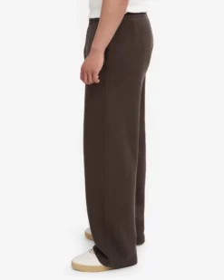 Organic Straight Leg Sweatpants - Coffee Brown