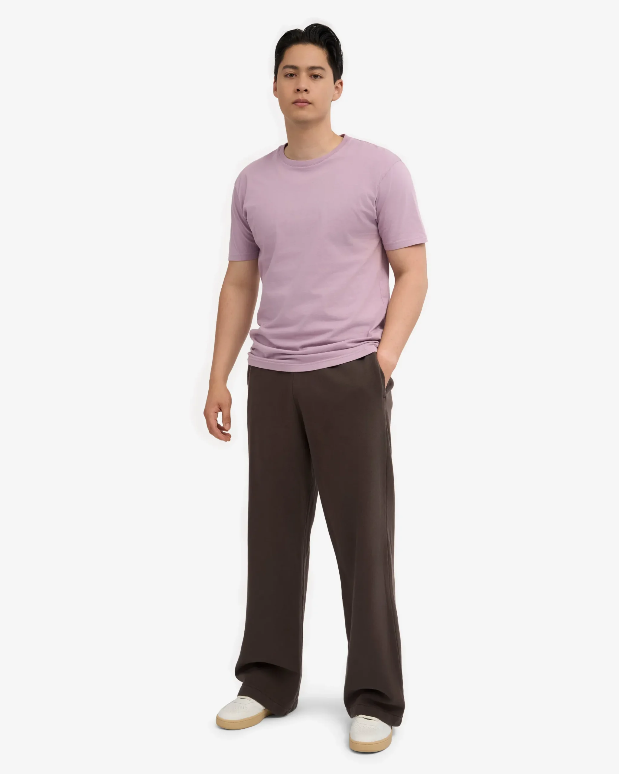 Organic Straight Leg Sweatpants - Coffee Brown