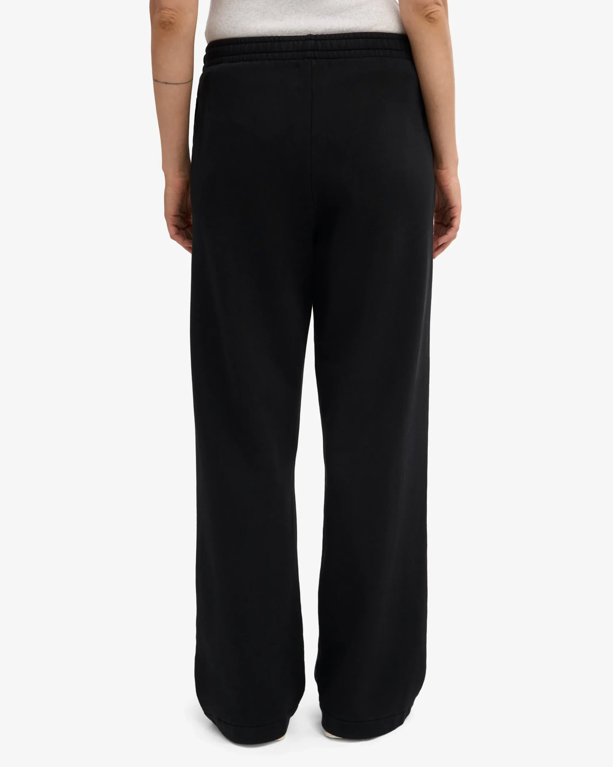 Organic Straight Leg Sweatpants - Deep Black