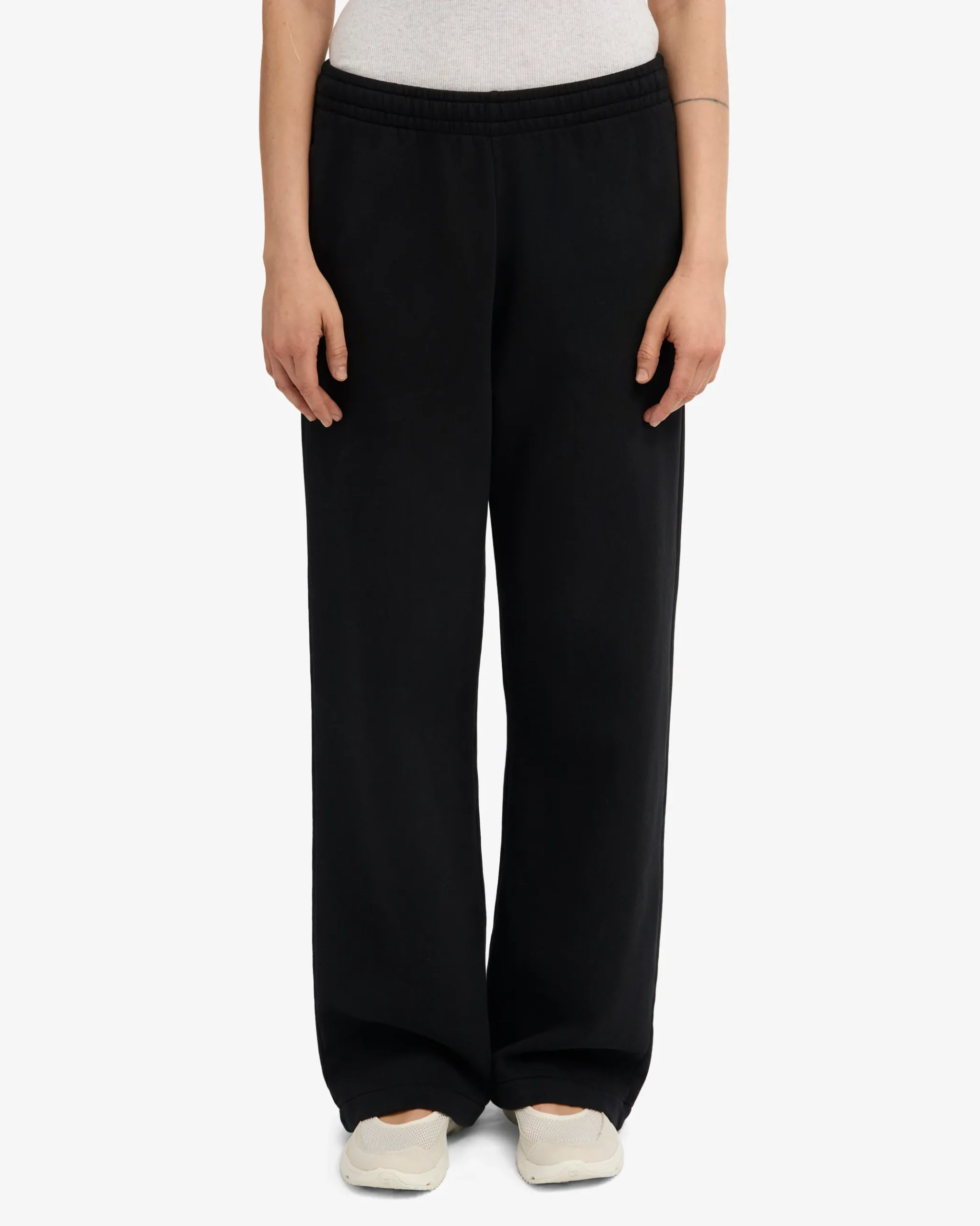 Organic Straight Leg Sweatpants - Deep Black