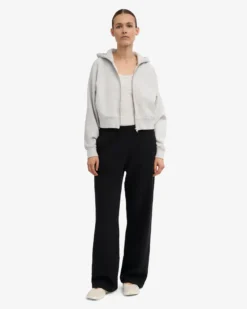 Organic Straight Leg Sweatpants - Deep Black