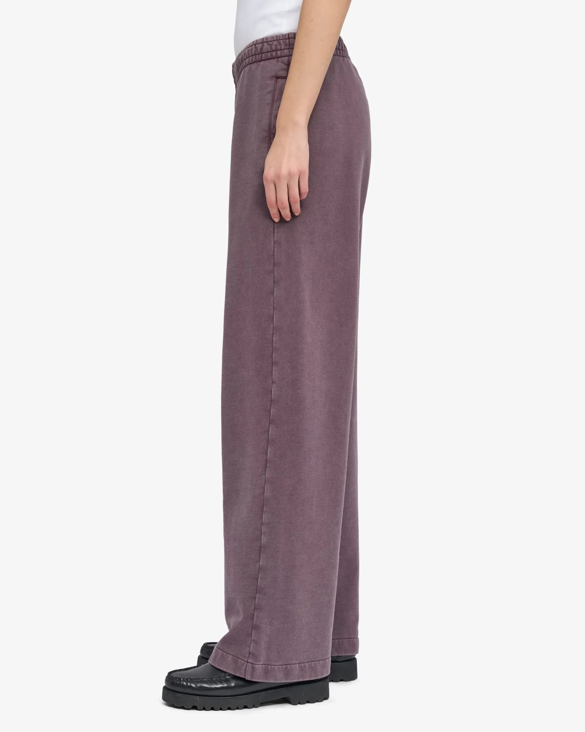 Organic Straight Leg Sweatpants - Faded Grape