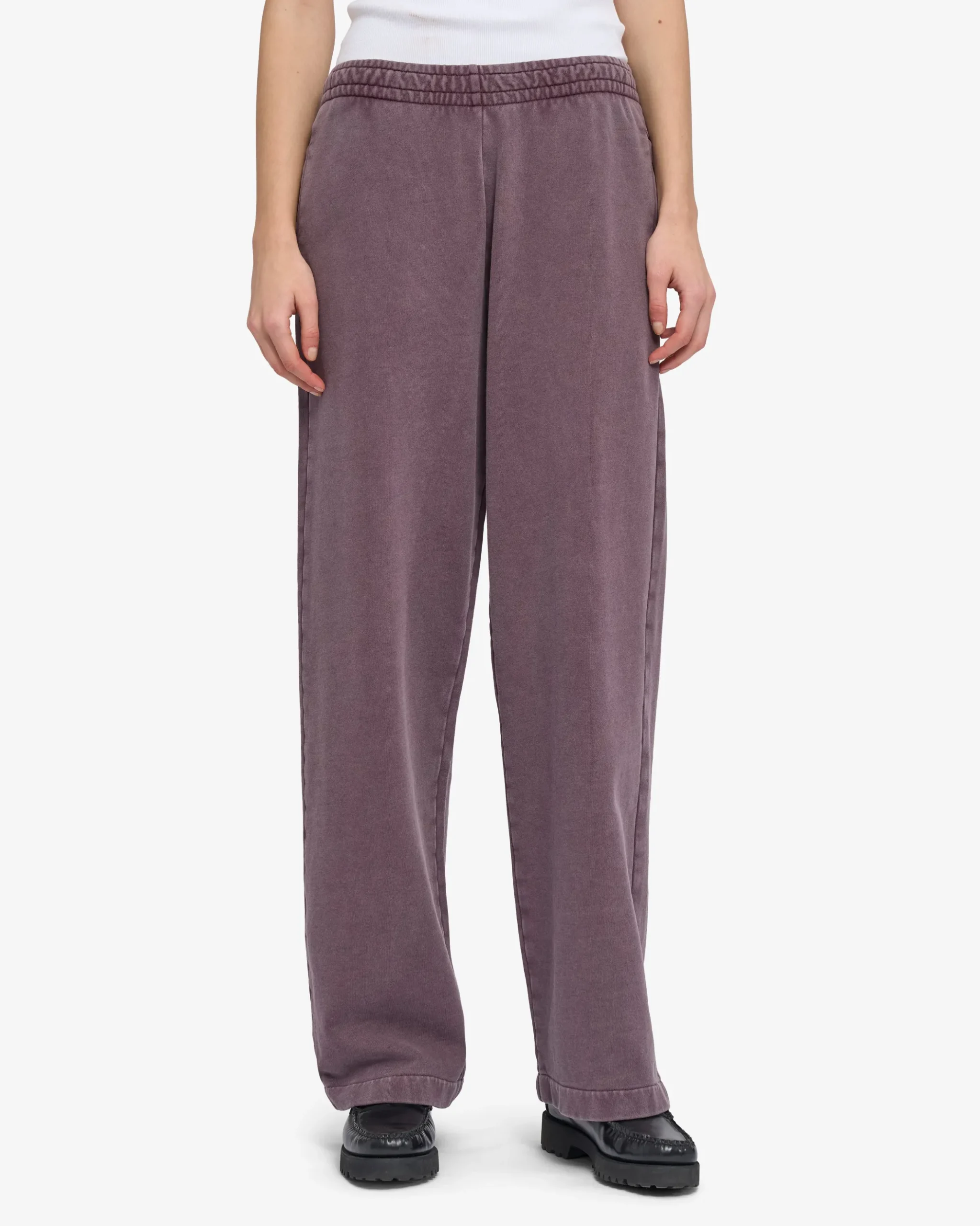 Organic Straight Leg Sweatpants - Faded Grape