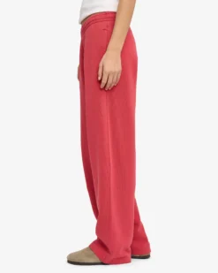 Organic Straight Leg Sweatpants - Faded Red