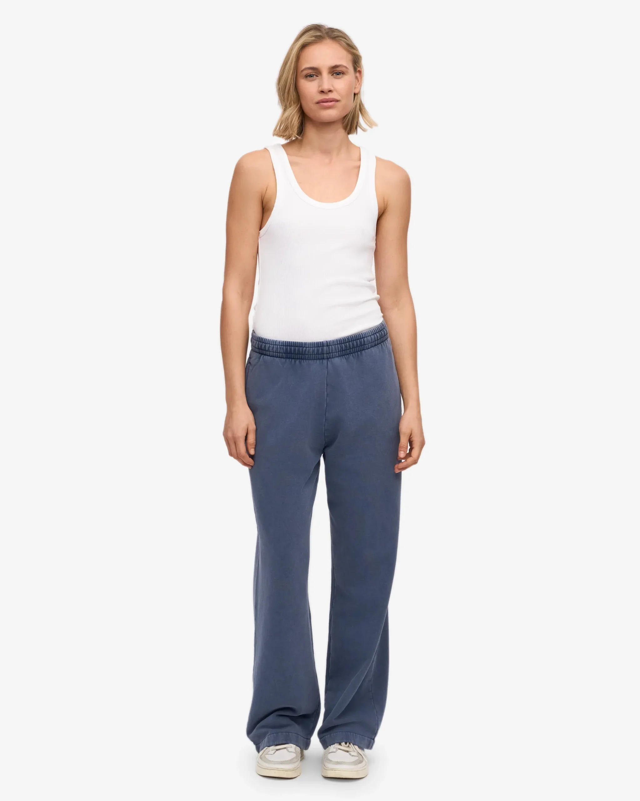 Organic Straight Leg Sweatpants - Neptune Blue