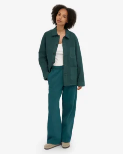 Organic Straight Leg Sweatpants - Ocean Green
