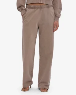 Organic Straight Leg Sweatpants - Faded Khaki