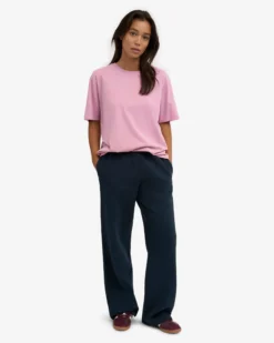 Organic Straight Leg Sweatpants - Navy Blue
