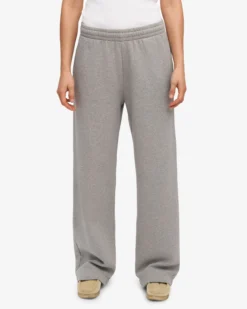 Organic Straight Leg Sweatpants - Heather Grey