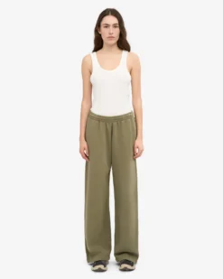 Organic Straight Leg Sweatpants - Dusty Olive