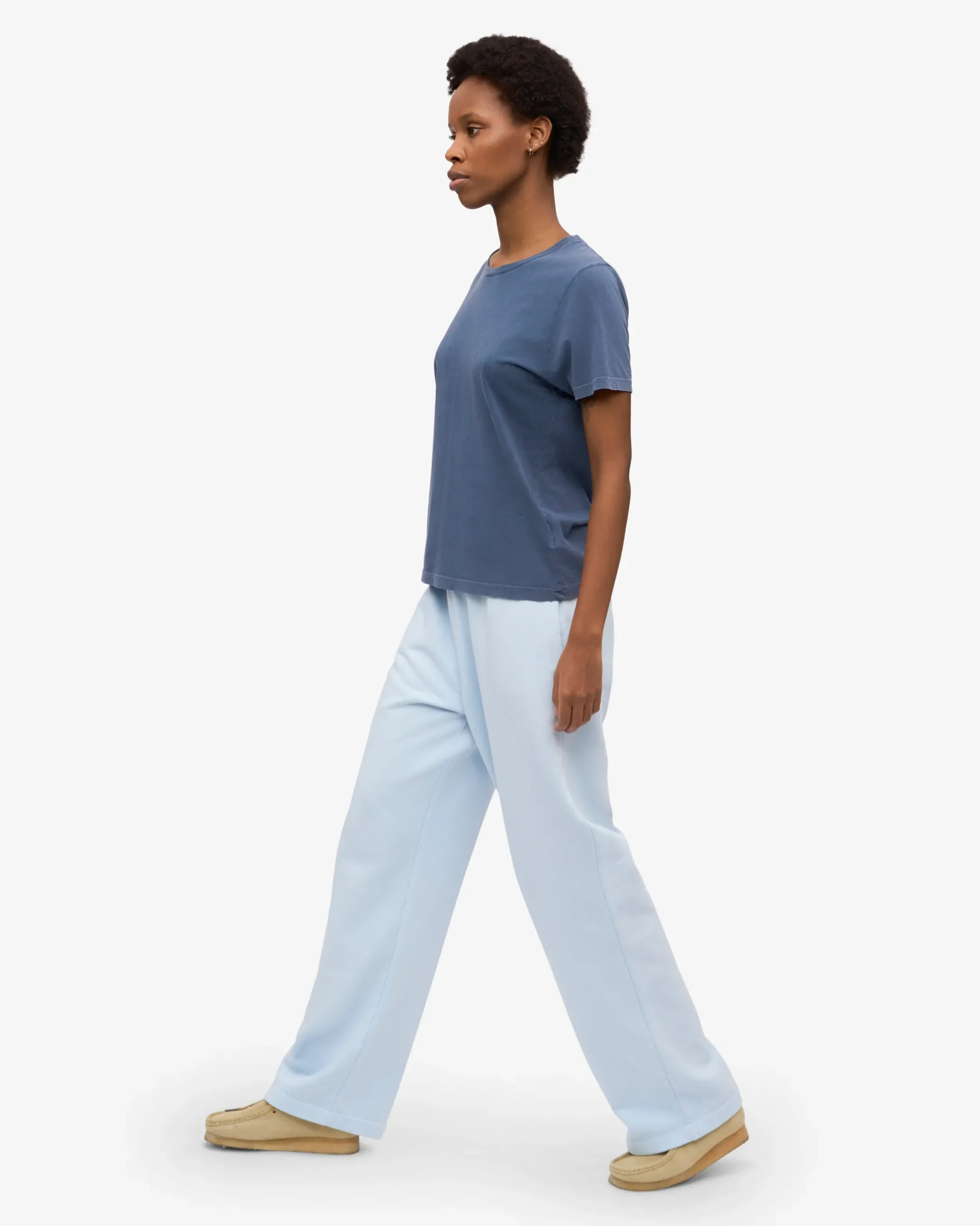 Organic Straight Leg Sweatpants - Polar Blue