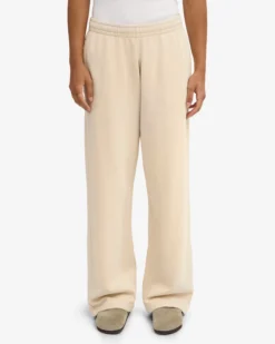 Organic Straight Leg Sweatpants - Ivory White