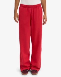 Organic Straight Leg Sweatpants - Scarlet Red