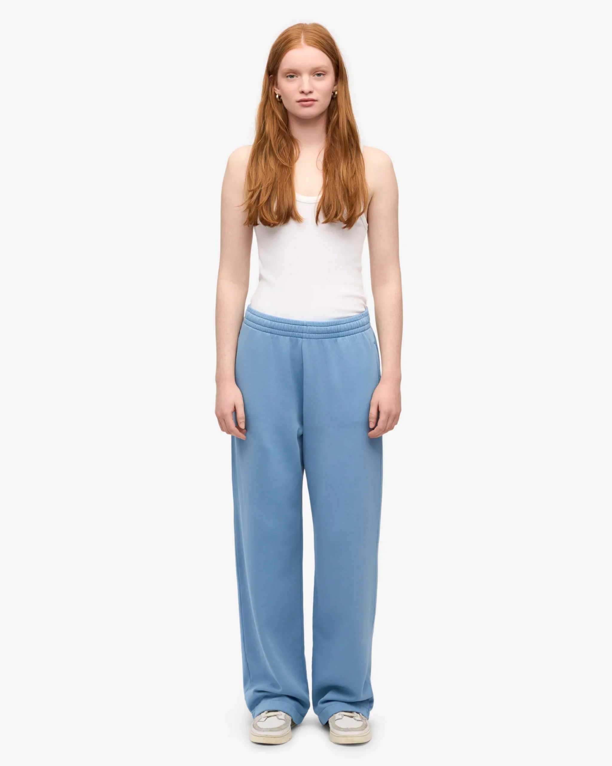 Organic Straight Leg Sweatpants - Seaside Blue