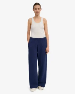 Organic Straight Leg Sweatpants - Marine Blue