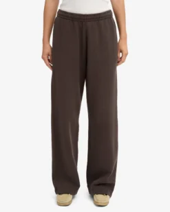 Organic Straight Leg Sweatpants - Coffee Brown