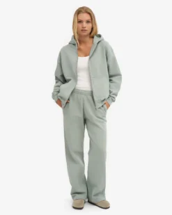 Organic Straight Leg Sweatpants - Steel Blue