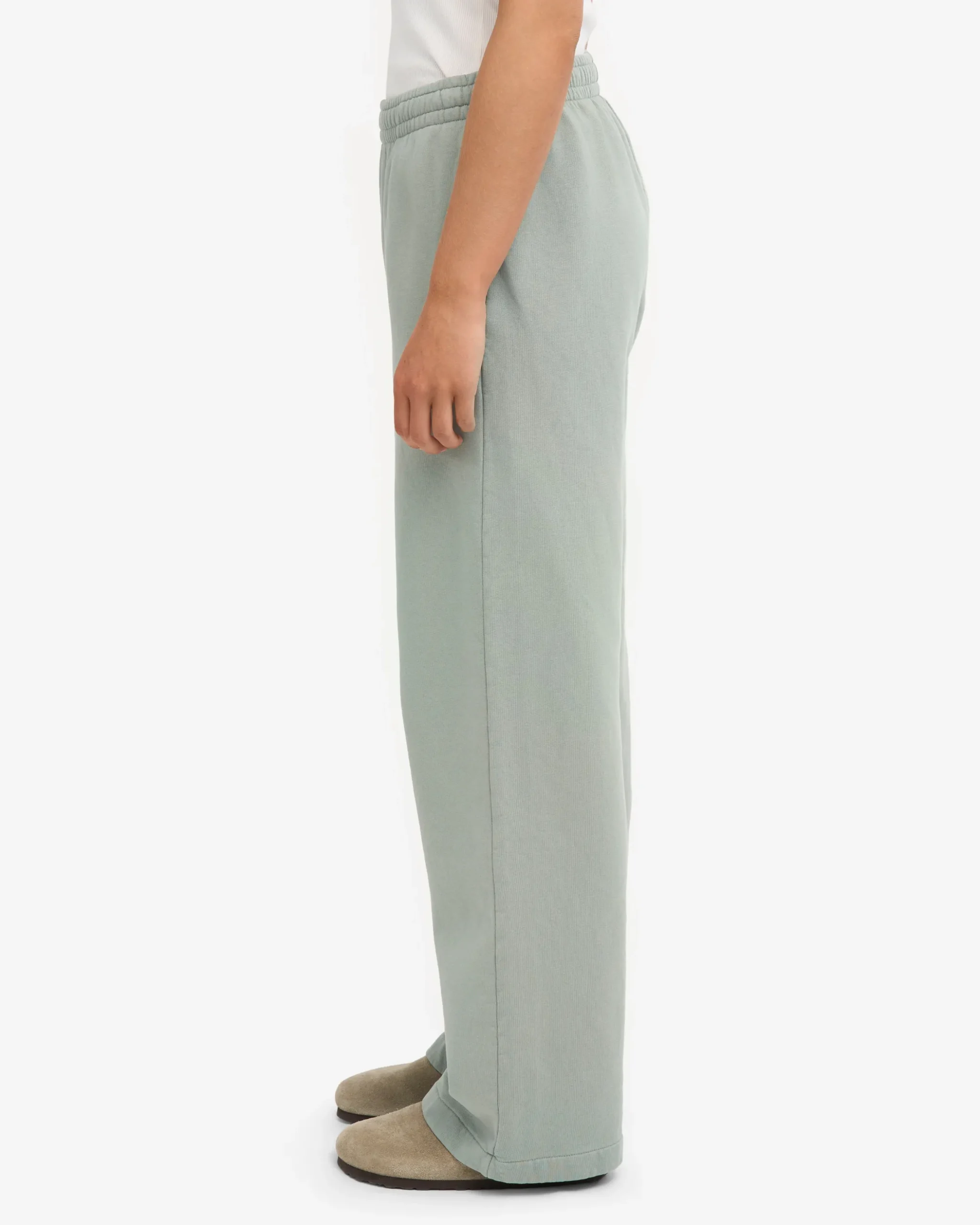Organic Straight Leg Sweatpants - Steel Blue