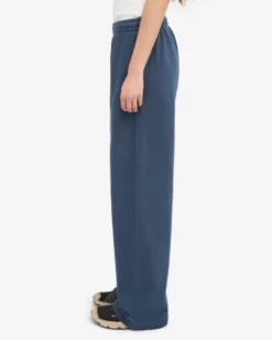 Organic Straight Leg Sweatpants - Petrol Blue