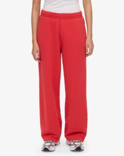 Organic Straight Leg Sweatpants - Red Tangerine