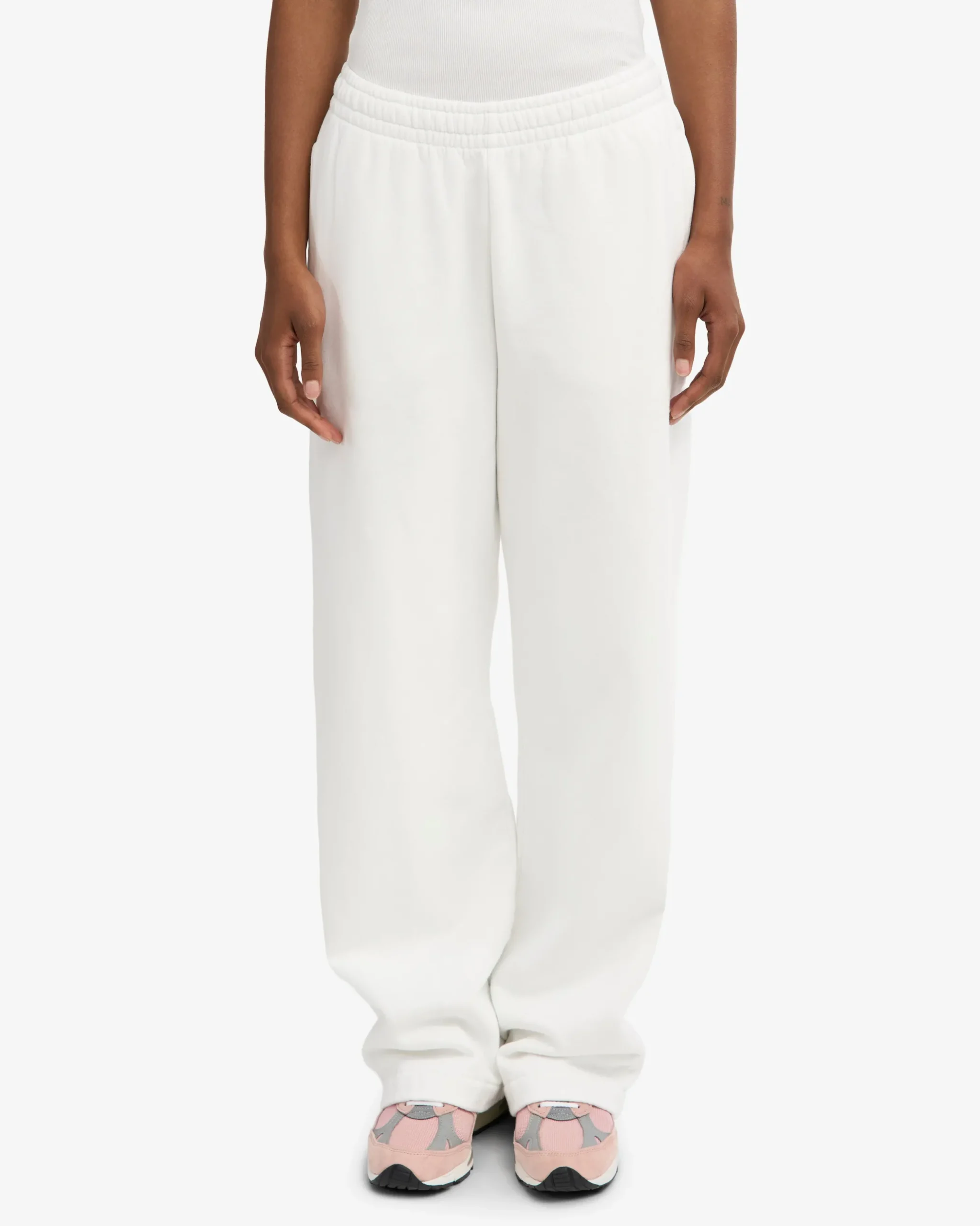 Organic Straight Leg Sweatpants - Optical White