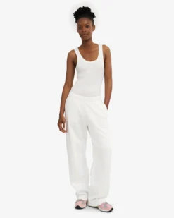 Organic Straight Leg Sweatpants - Optical White