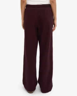 Organic Straight Leg Sweatpants - Oxblood Red