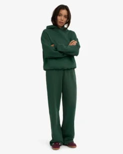 Organic Straight Leg Sweatpants - Emerald Green