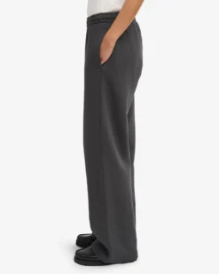Organic Straight Leg Sweatpants - Lava Grey