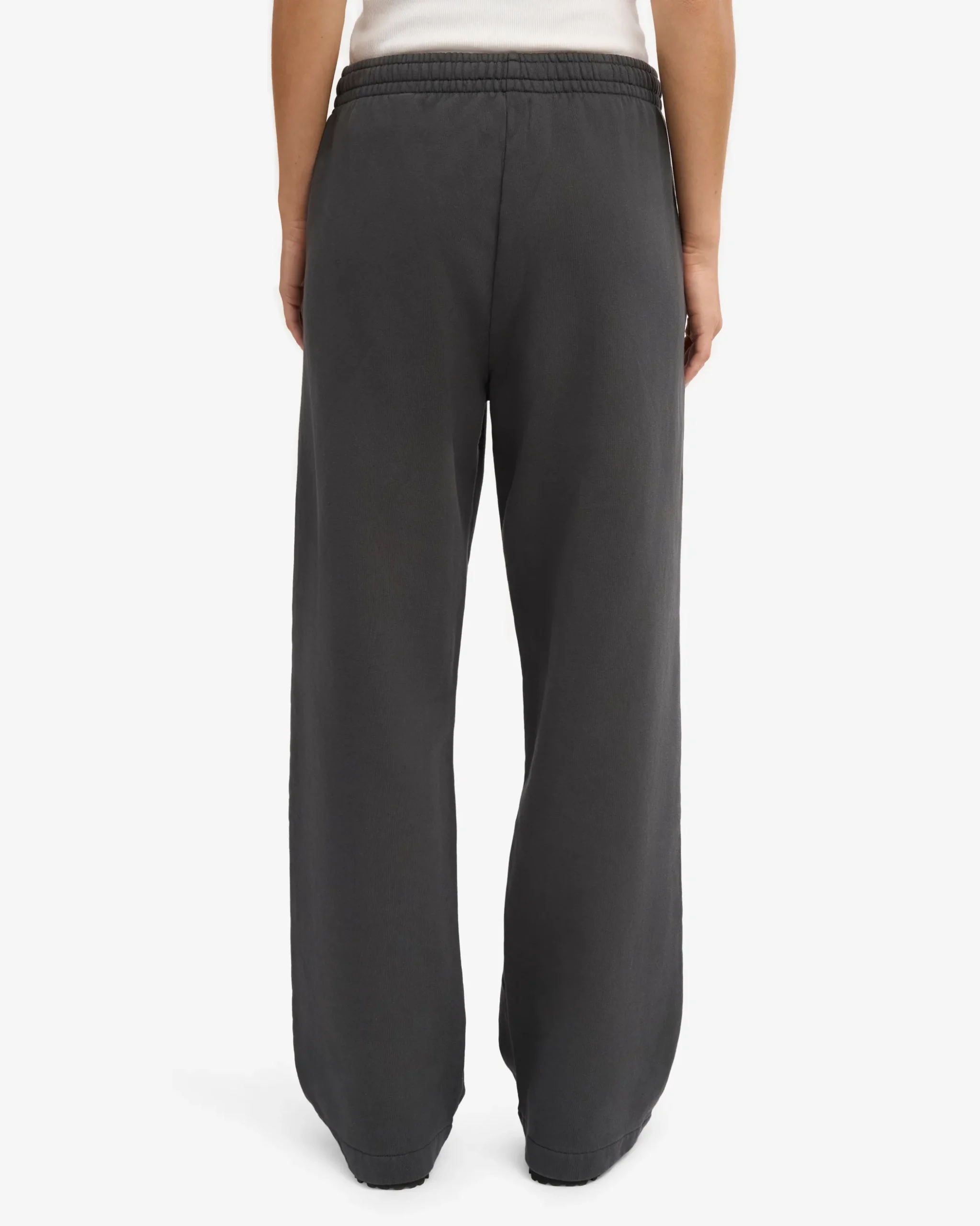 Organic Straight Leg Sweatpants - Lava Grey