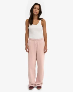 Organic Straight Leg Sweatpants - Faded Pink