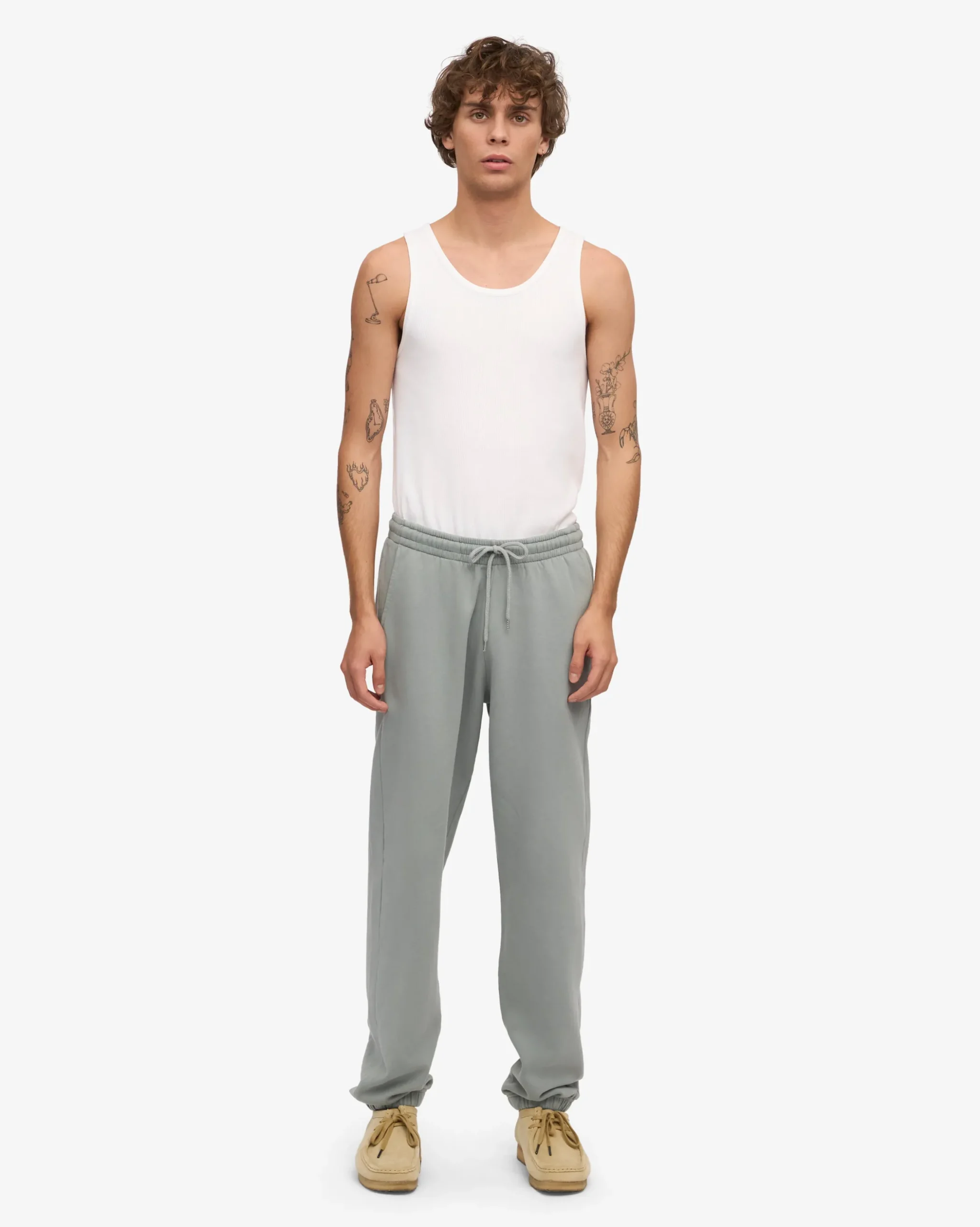 Organic Sweatpants - Steel Blue