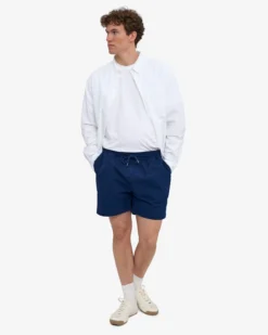 Organic Twill Shorts - Marine Blue