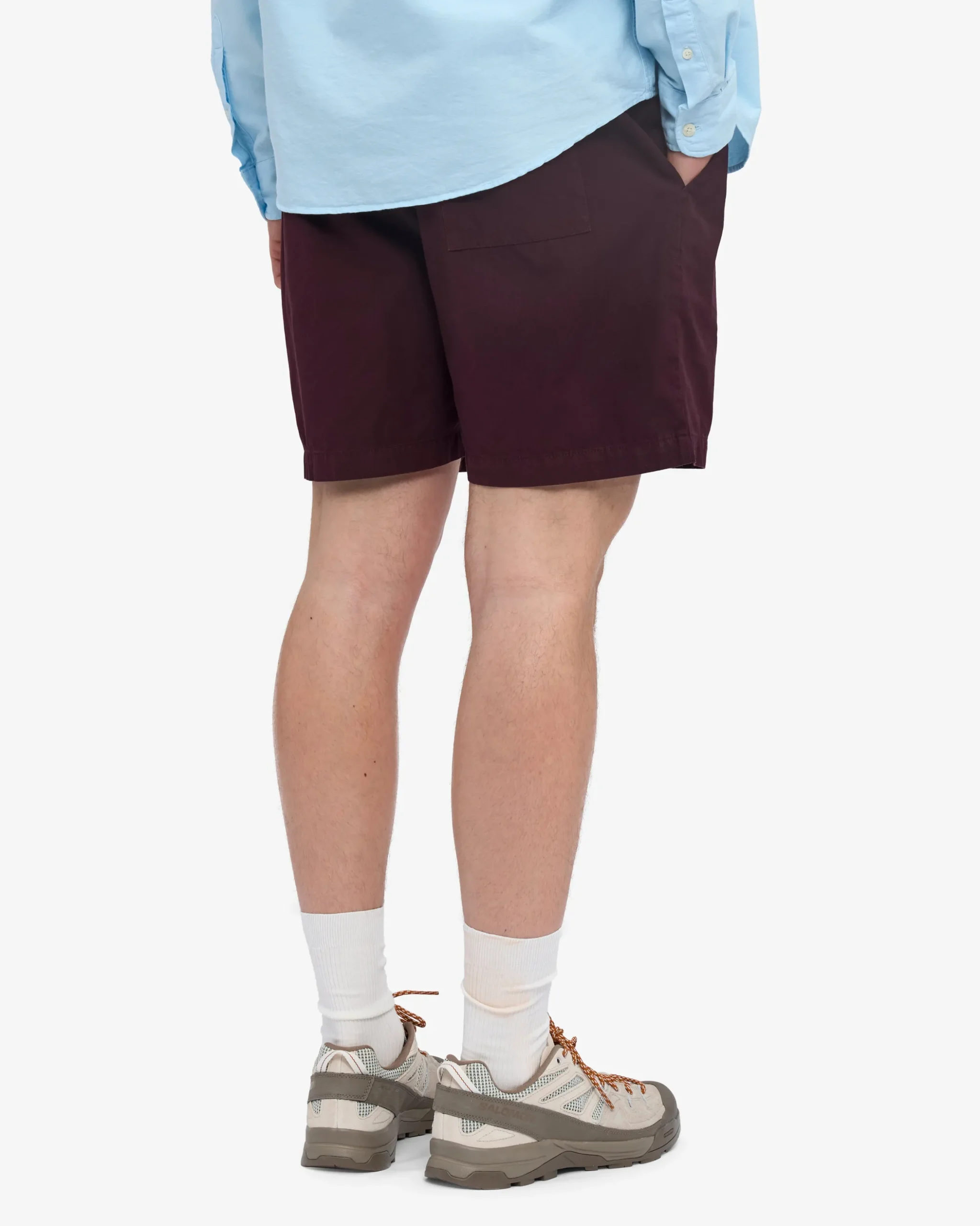 Organic Twill Shorts - Oxblood Red