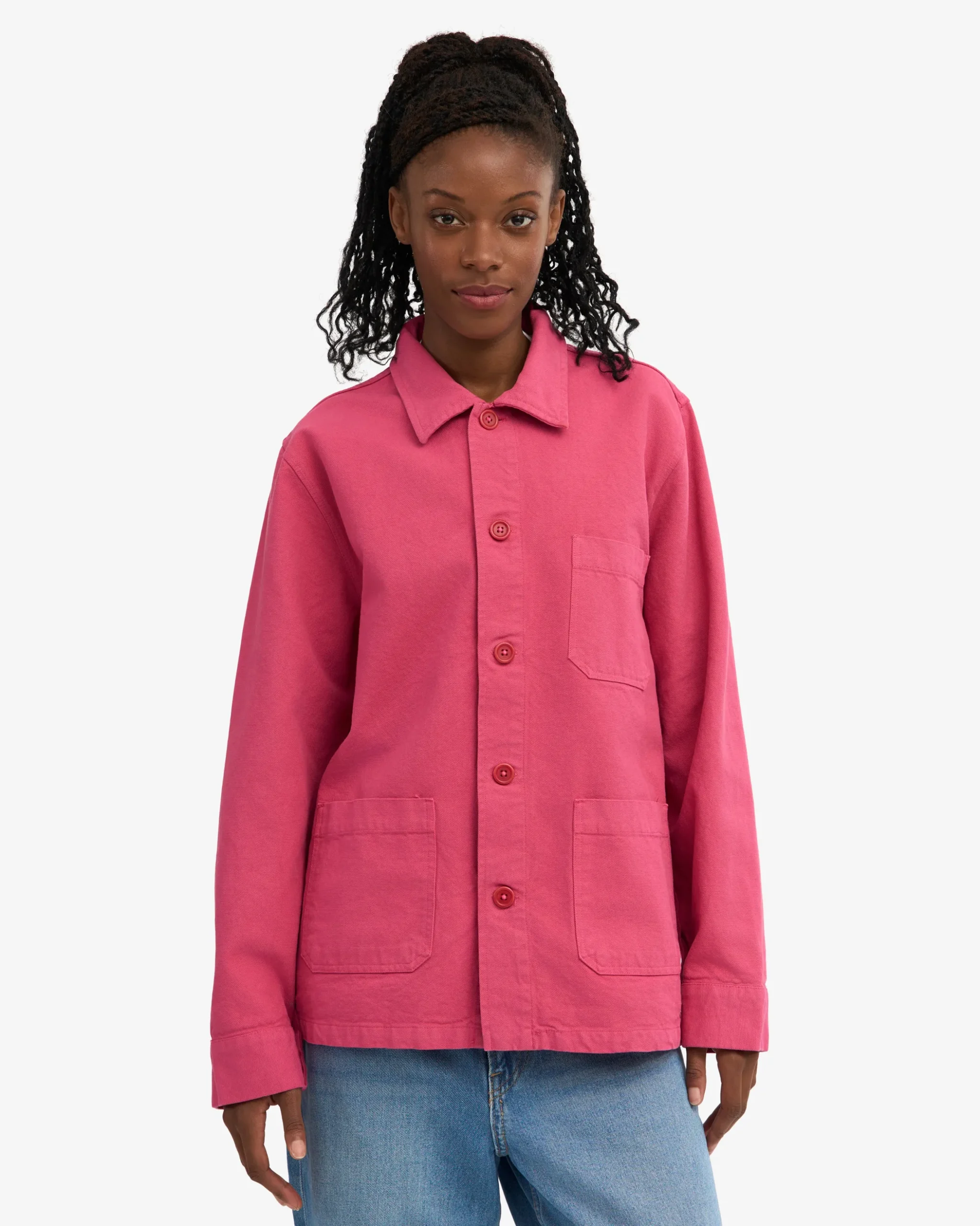 Organic Workwear Jacket - Bubblegum Pink
