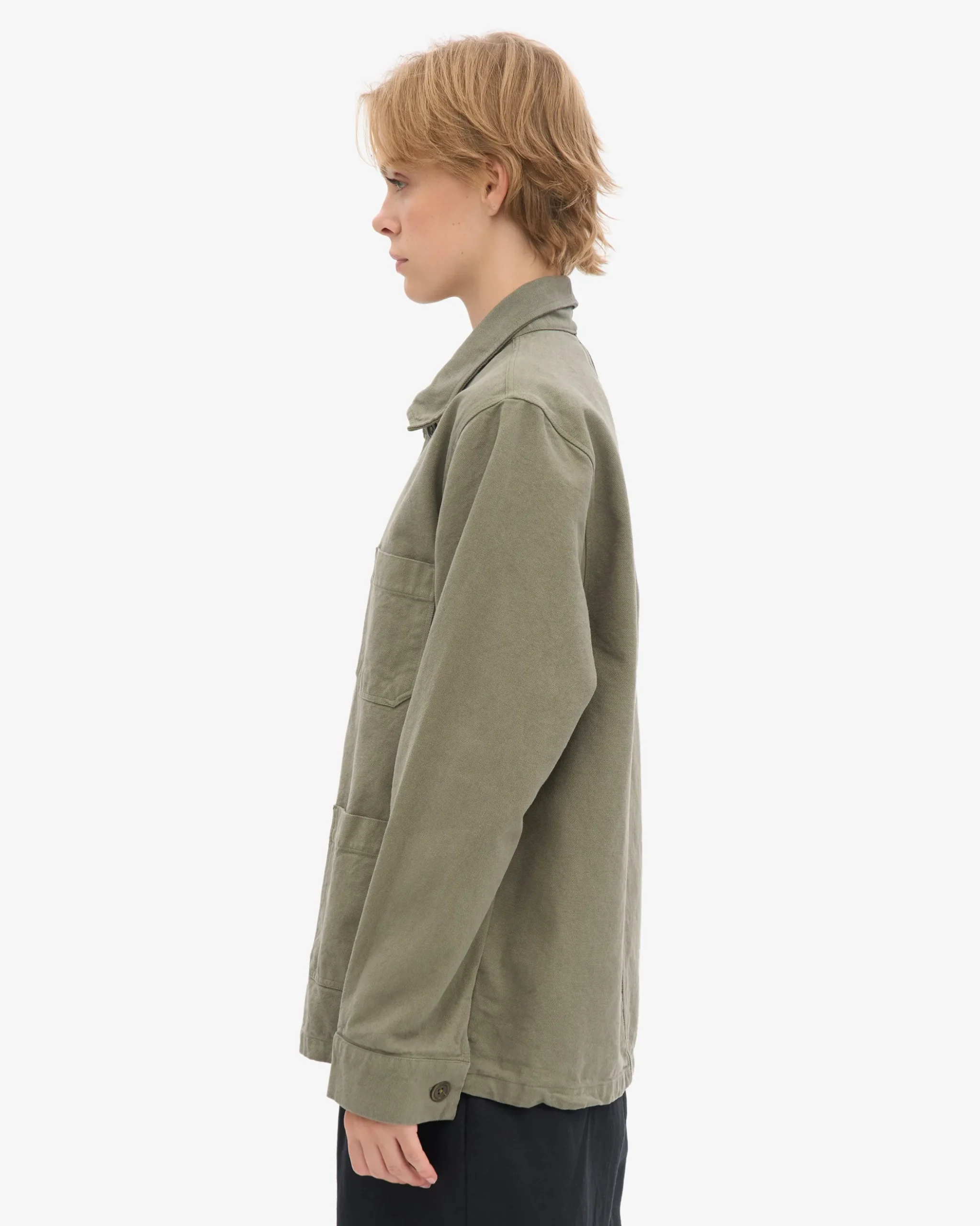 Organic Workwear Jacket - Dusty Olive