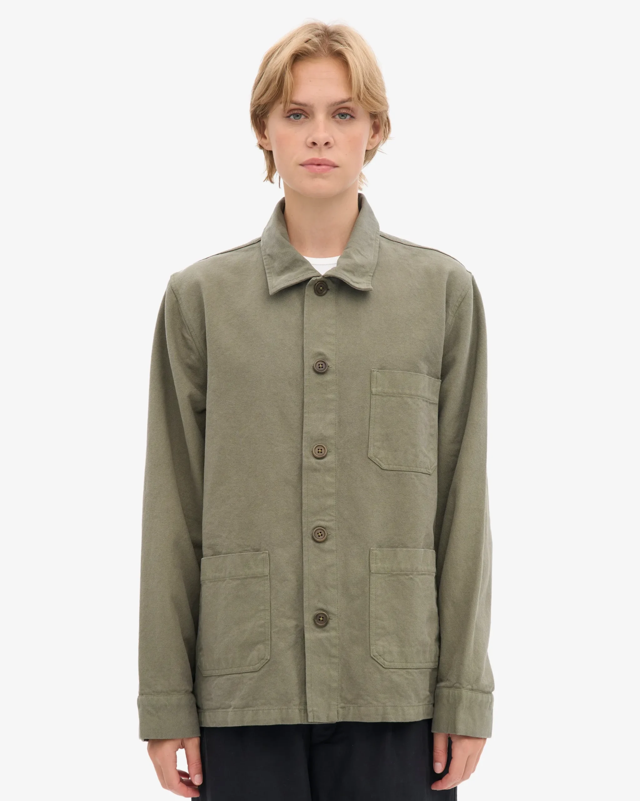 Organic Workwear Jacket - Dusty Olive