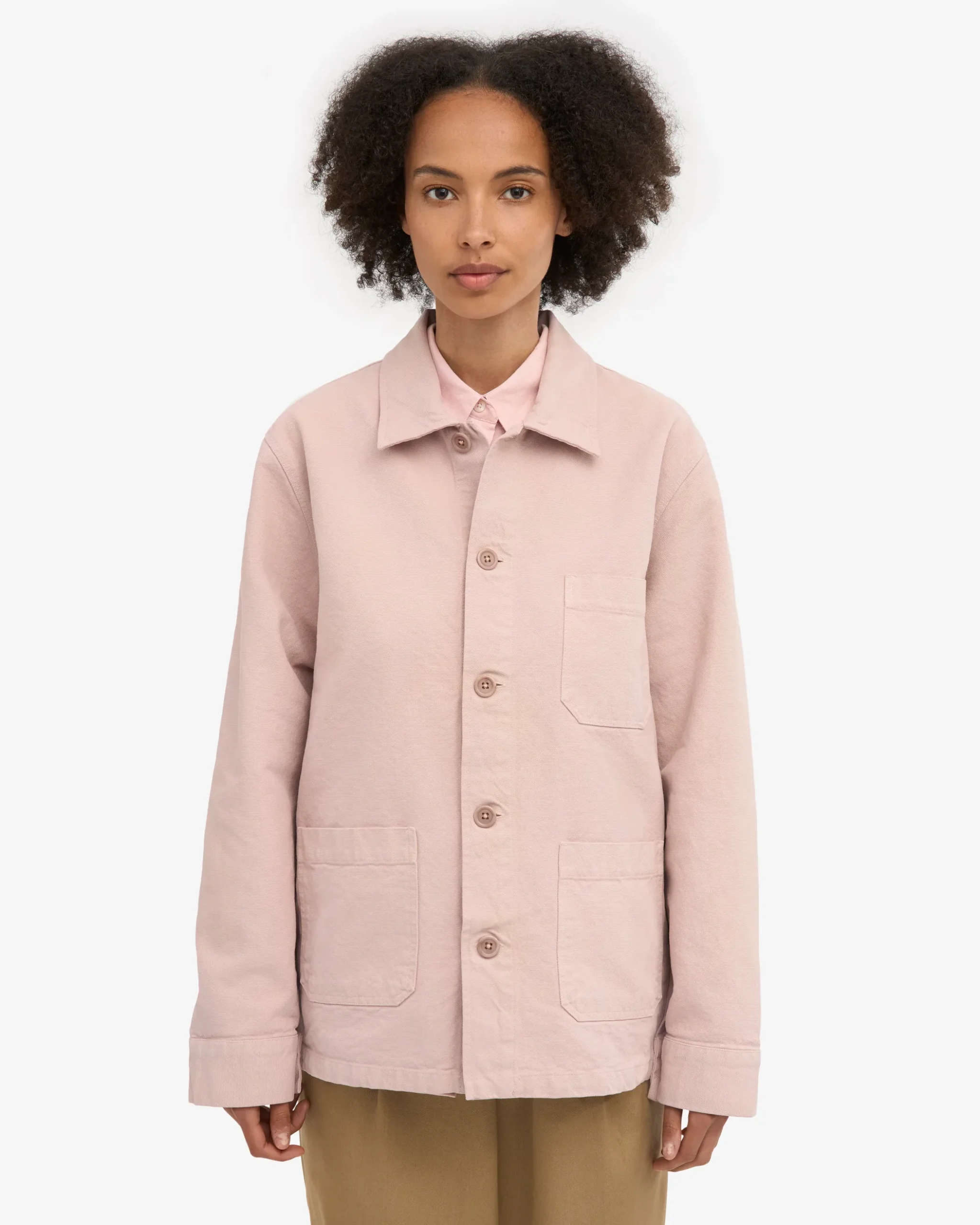 Organic Workwear Jacket - Faded Pink